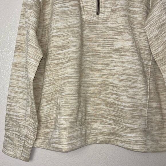Lularoe Rise Sweatshirt Size Large Tan Persistent Half Zip Pull Over Fleece - Picture 11 of 16